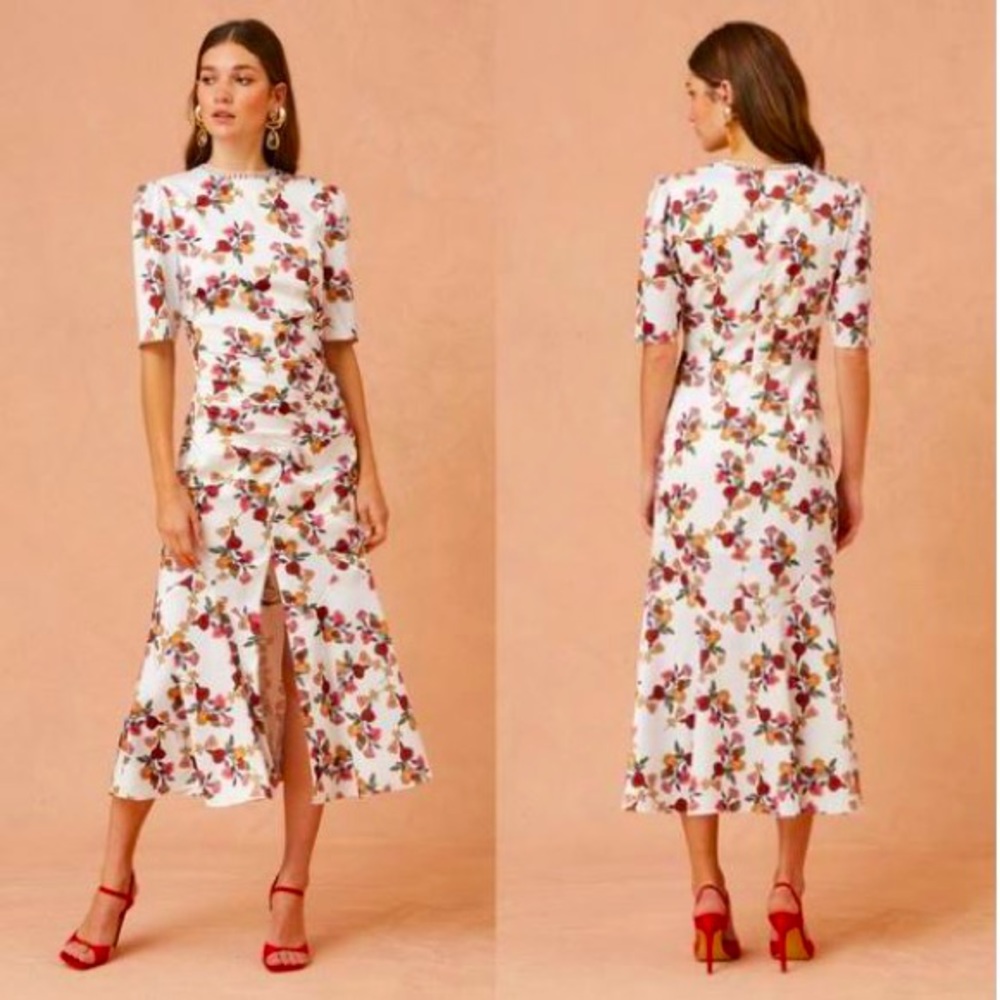 Revolve MIDI Floral Dress BEAUTIFUL SPRING COLORS*